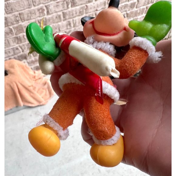 Vintage Christmas Mickey Mouse Figurine Candy Cane Holly Berries Leave N… - Picture 4 of 12
